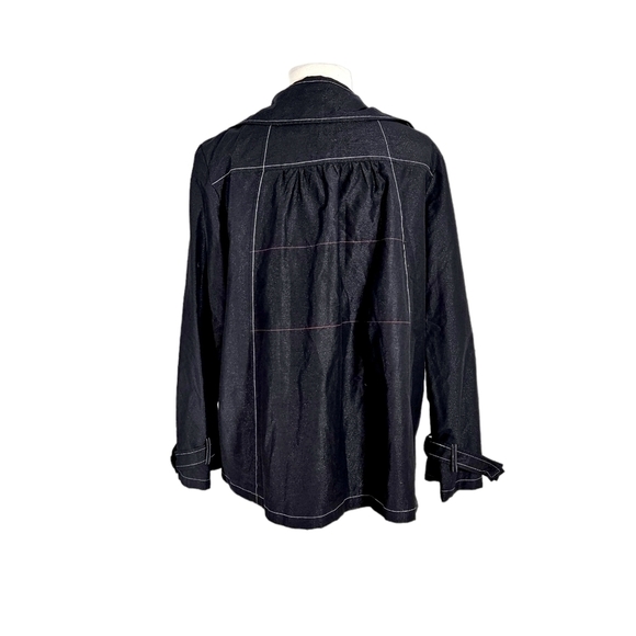 Pendleton Black Sparkly Trench Swing Jacket - Picture 6 of 9